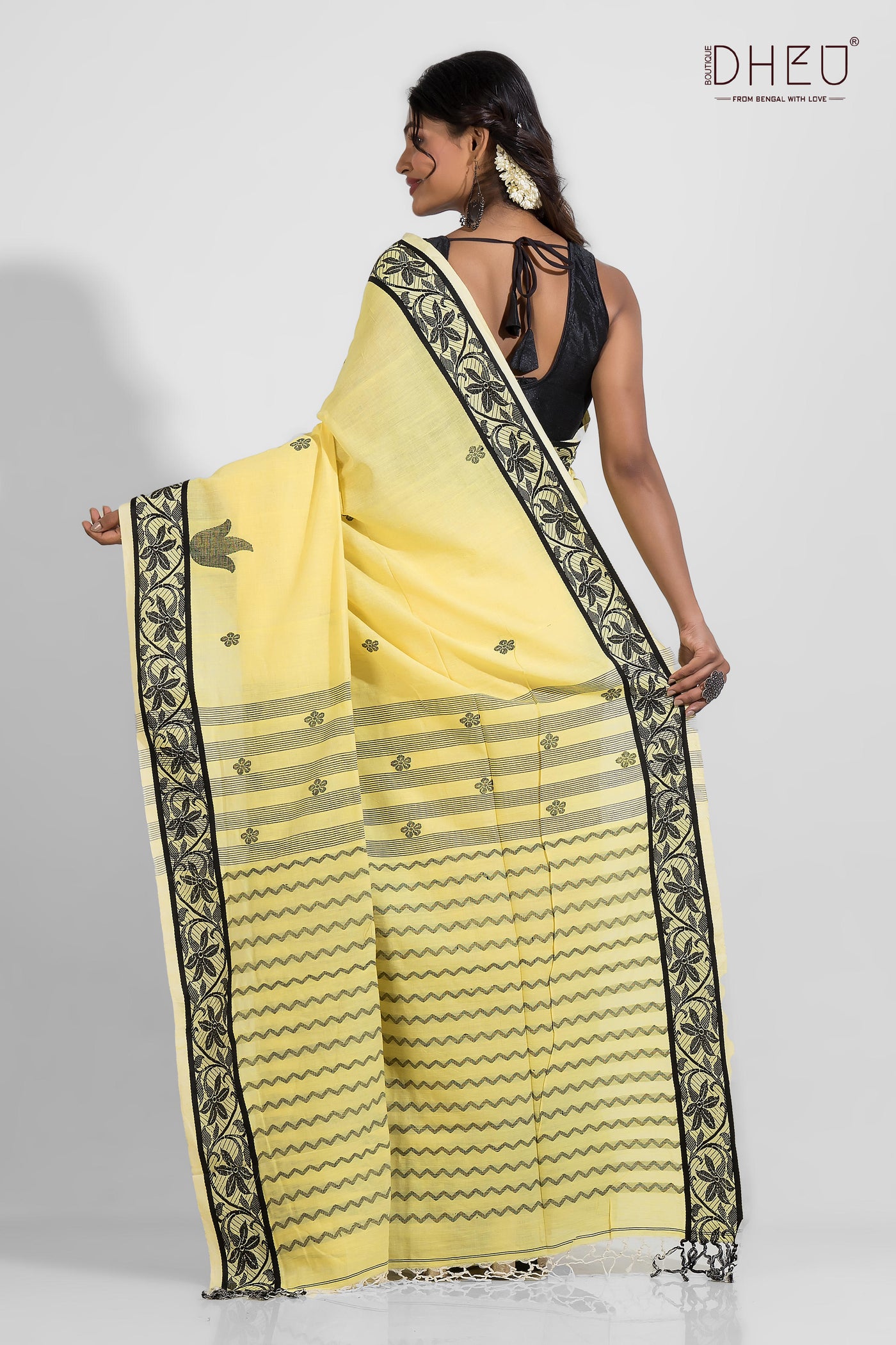 Sharda - Pure Khadi Jamdani Tangail Saree