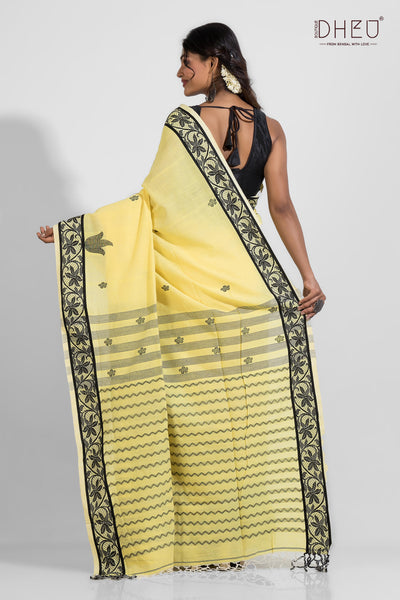 Sharda - Pure Khadi Jamdani Tangail Saree