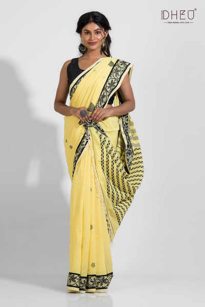 Sharda - Pure Khadi Jamdani Tangail Saree