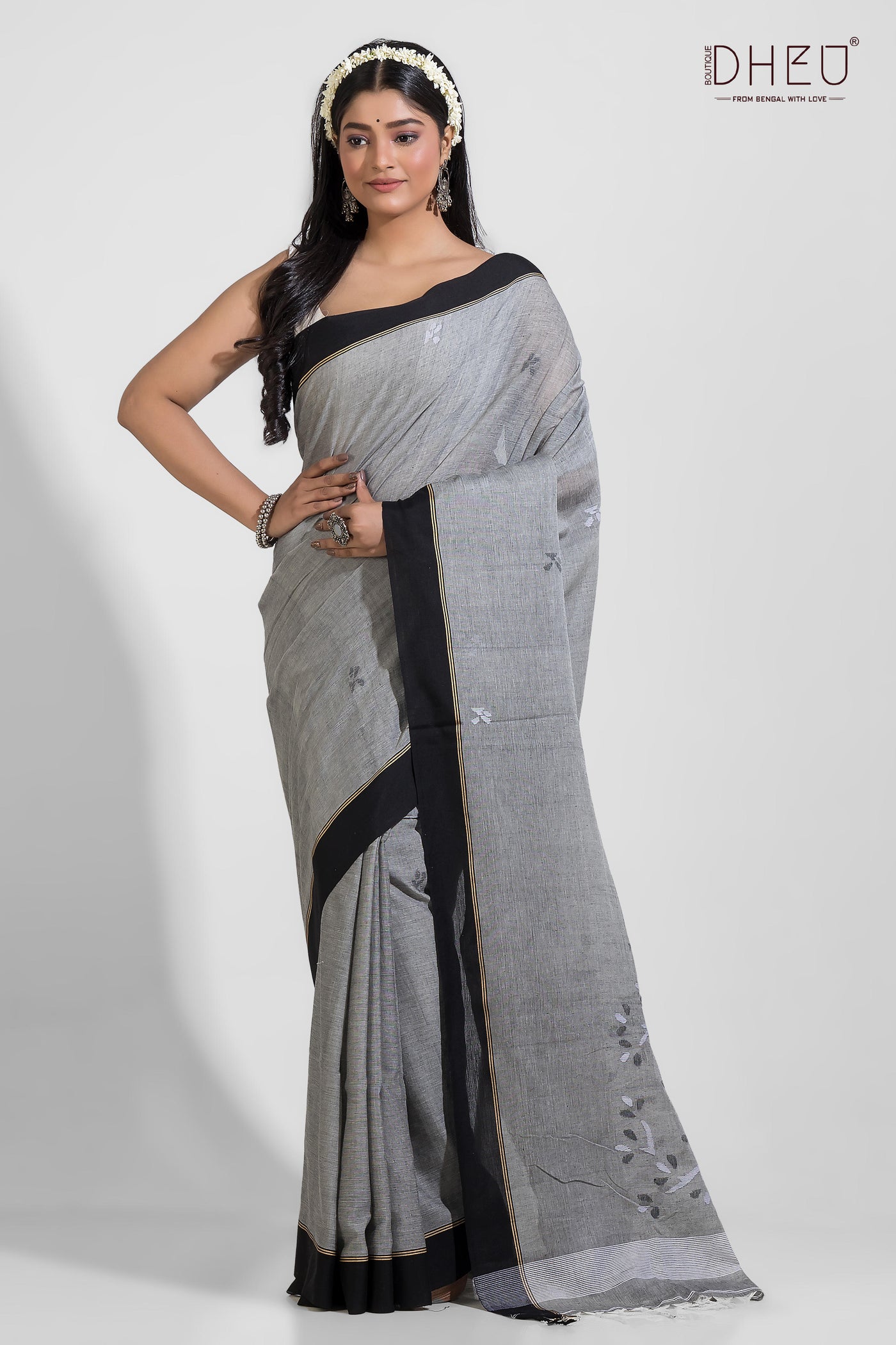 Alaknanda-Pure Khadi Cotton Saree