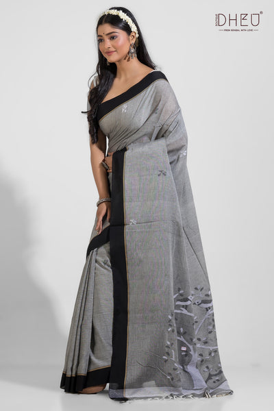 Alaknanda-Pure Khadi Cotton Saree