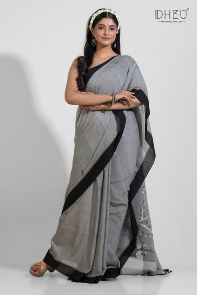 Alaknanda-Pure Khadi Cotton Saree