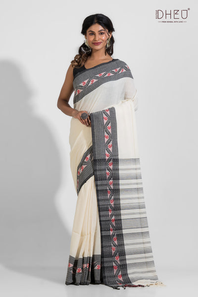 Pure Khadi Cotton Saree (With Handloom Mark Certified)