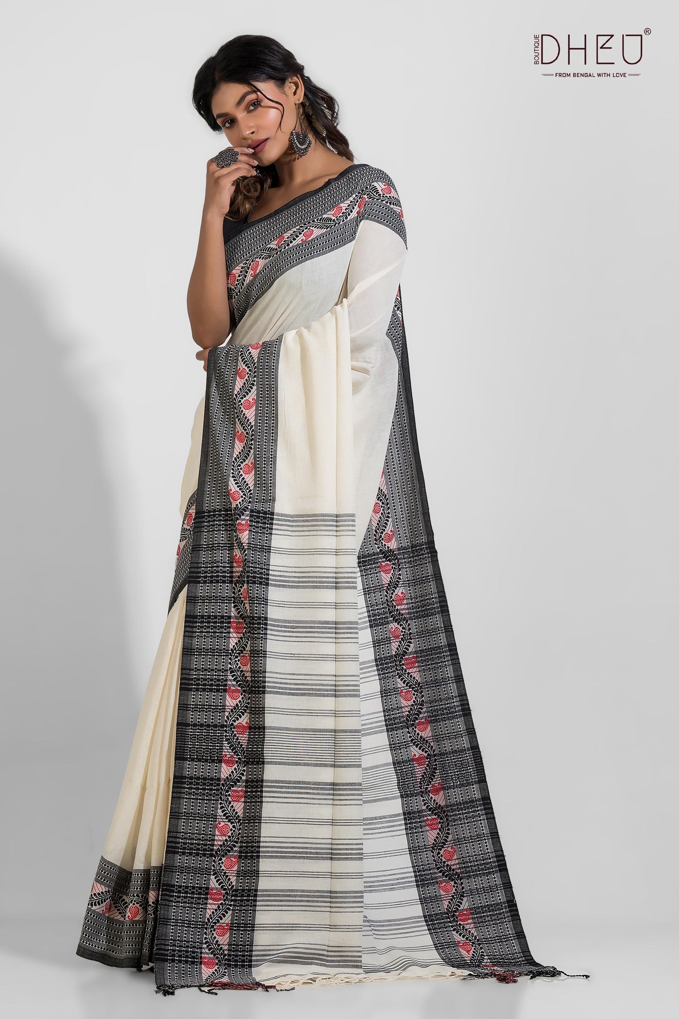 Pure Khadi Cotton Saree (With Handloom Mark Certified)