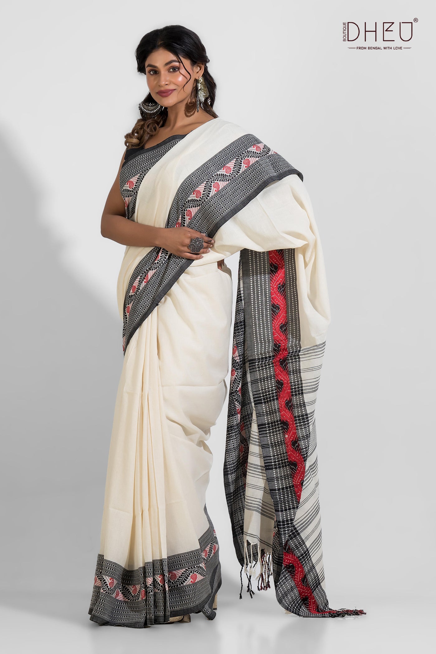 Pure Khadi Cotton Saree (With Handloom Mark Certified)