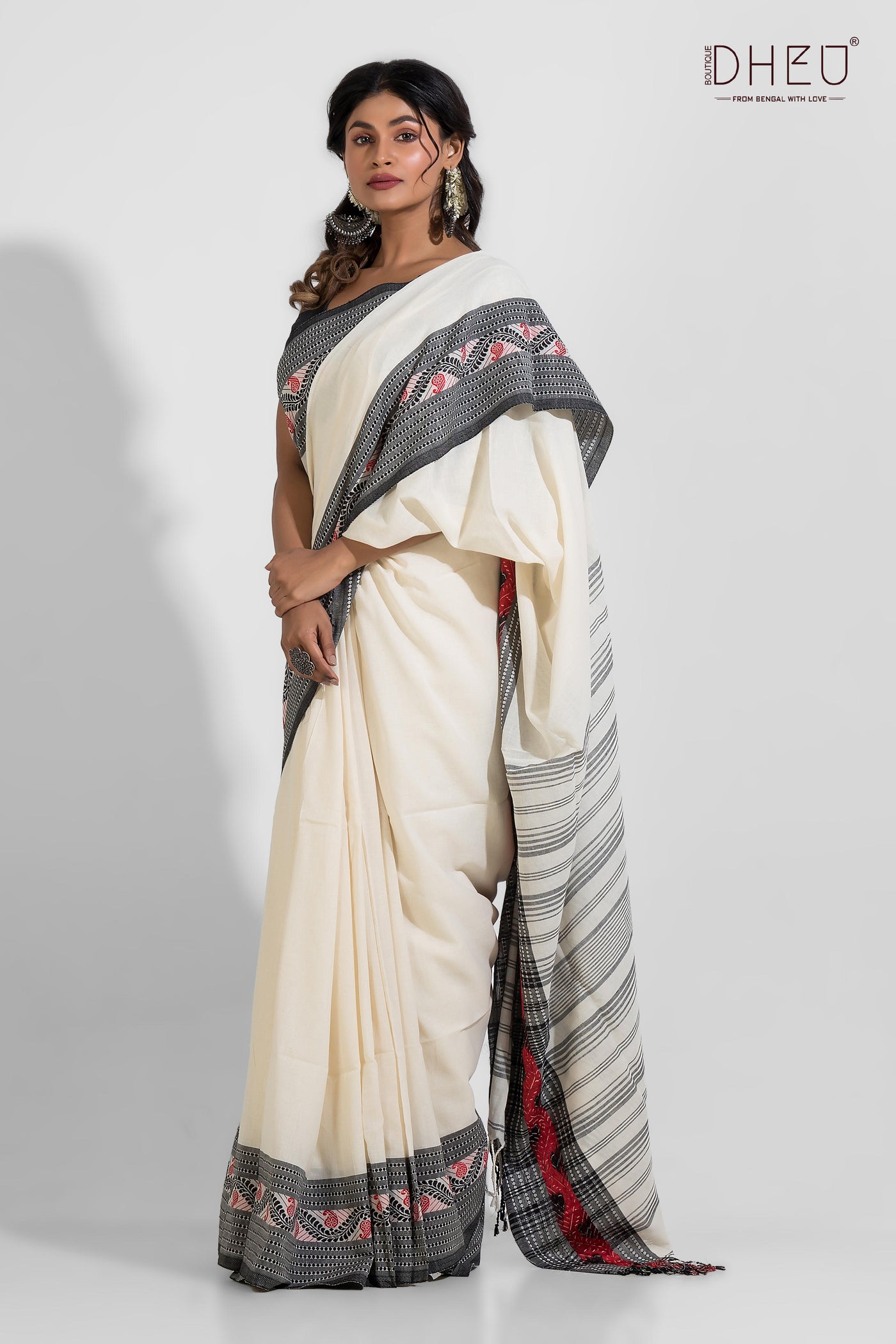 Pure Khadi Cotton Saree (With Handloom Mark Certified)