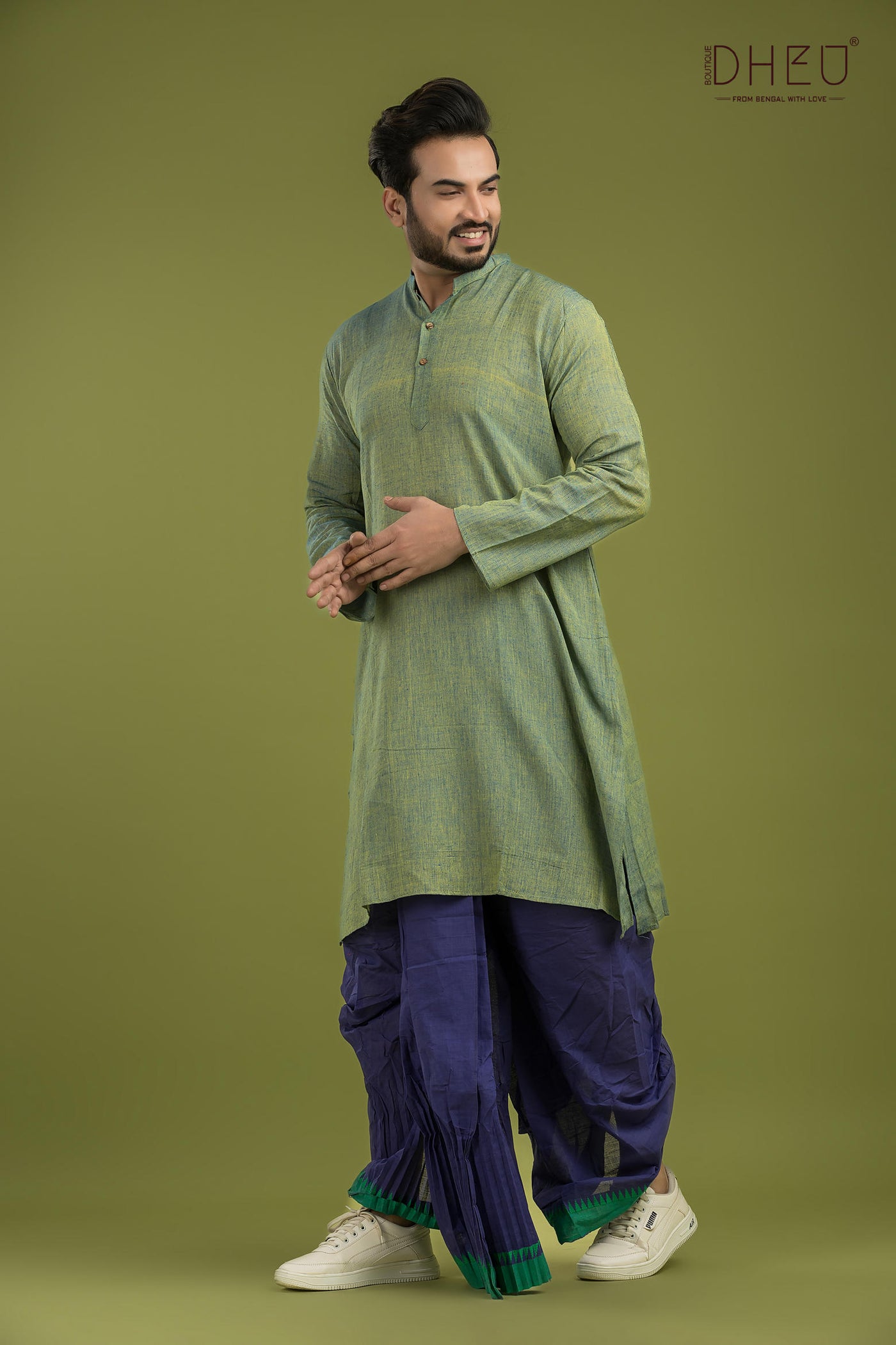 Fruit Ninja-Casual Style Kurta-Dhoti Full Set