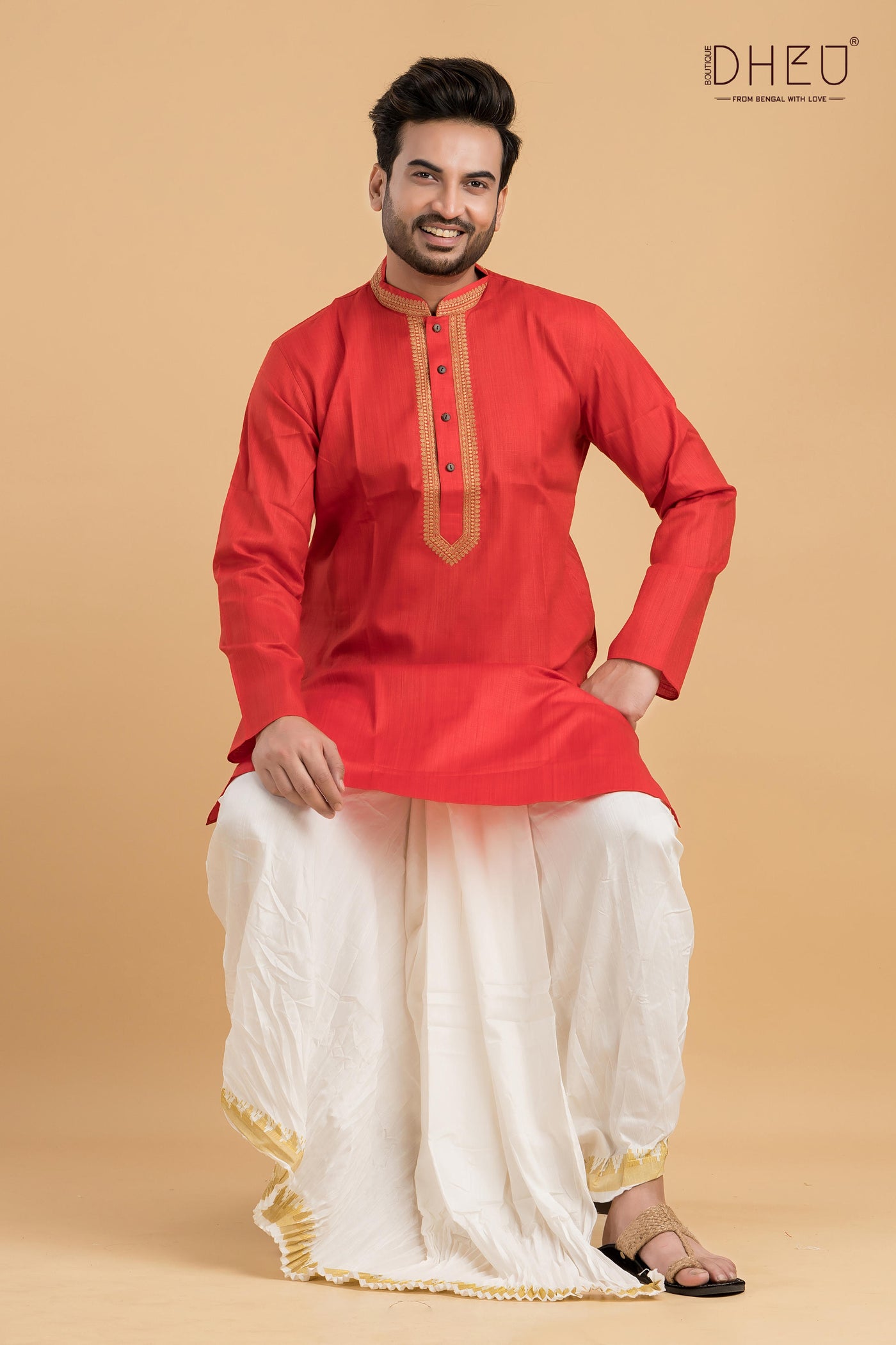 Dheu Designer Kurta & Dhoti(Optional) Set