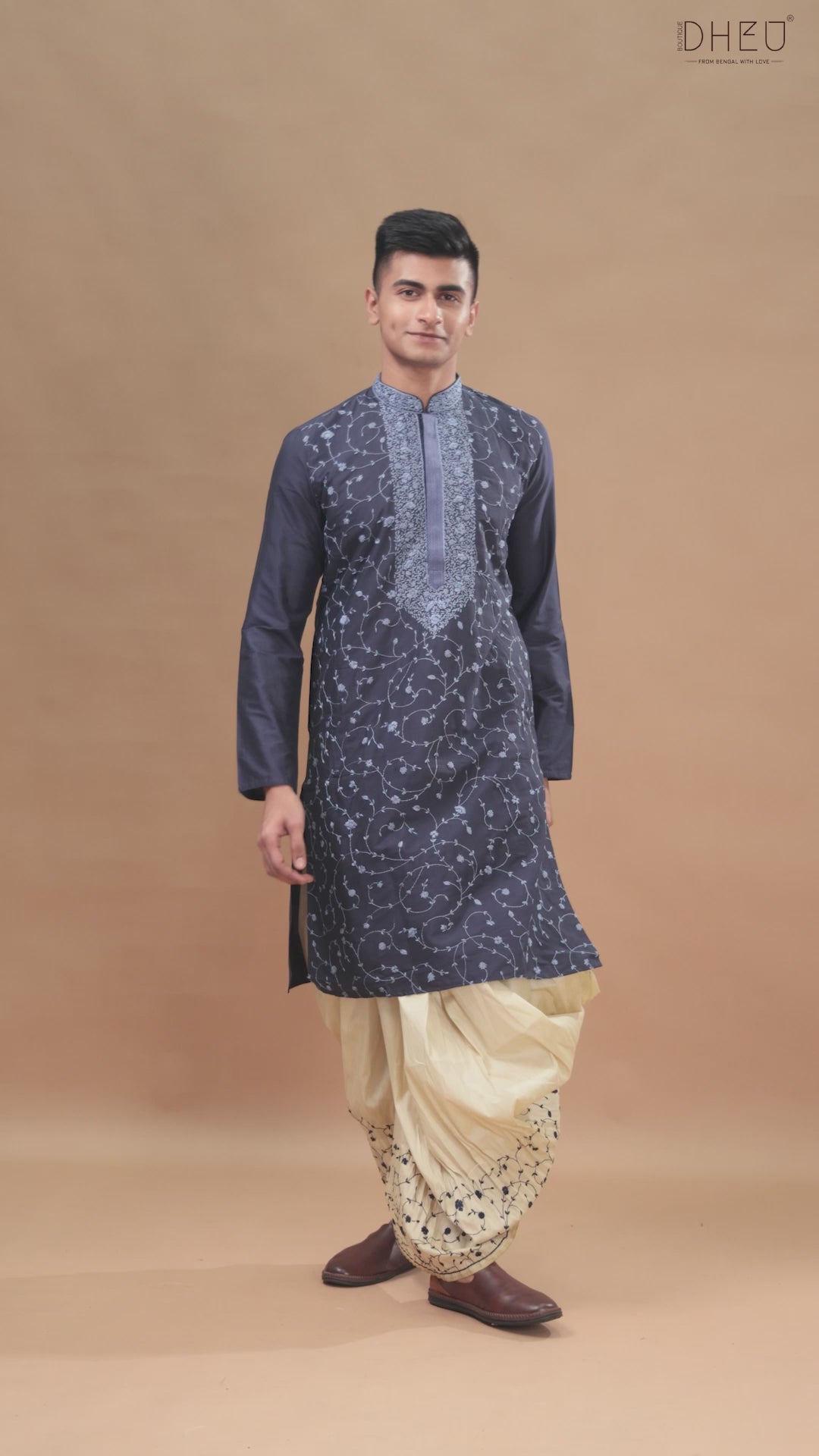 Exclusive Katan Silk Kurta & Dhoti Set