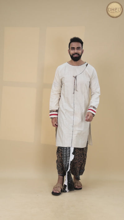 Dheu Exclusive Designer Kurta & Dhoti(Optional) Set