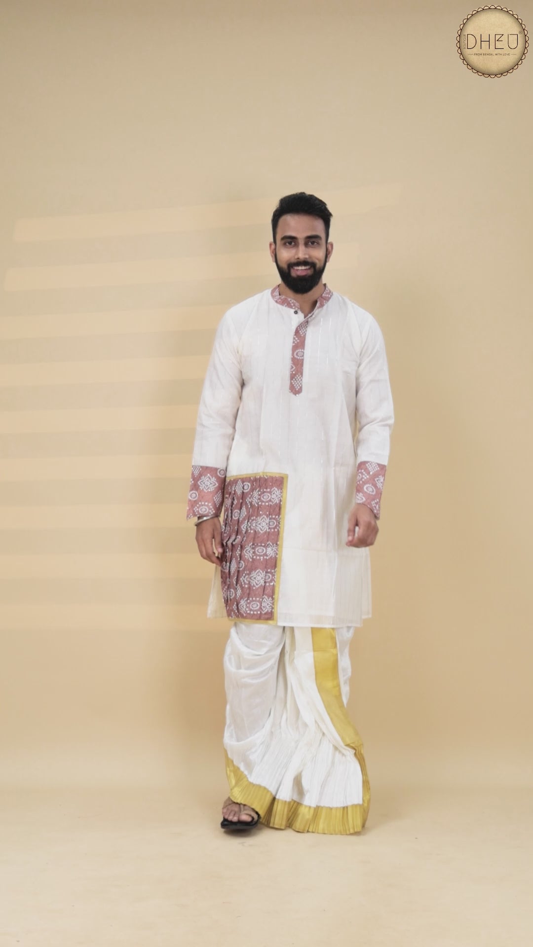 Dheu Exclusive Designer Kurta Dhoti(Optional) Set