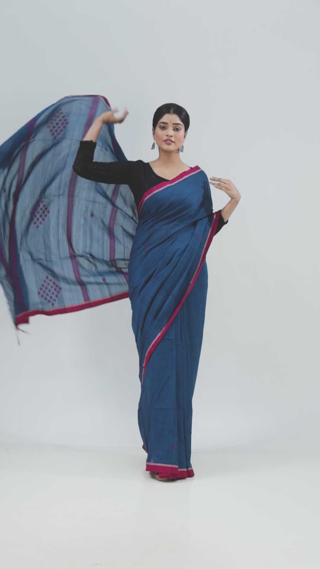 Pure Khadi Jamdani Buti Saree