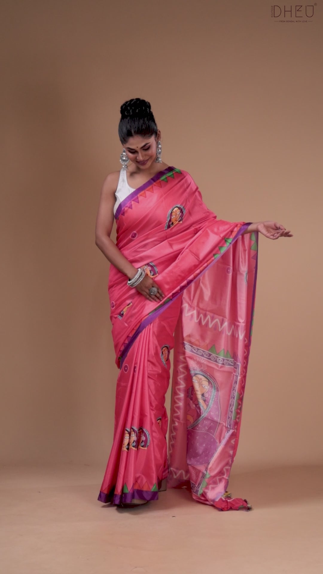 Digital Printed Silk Saree