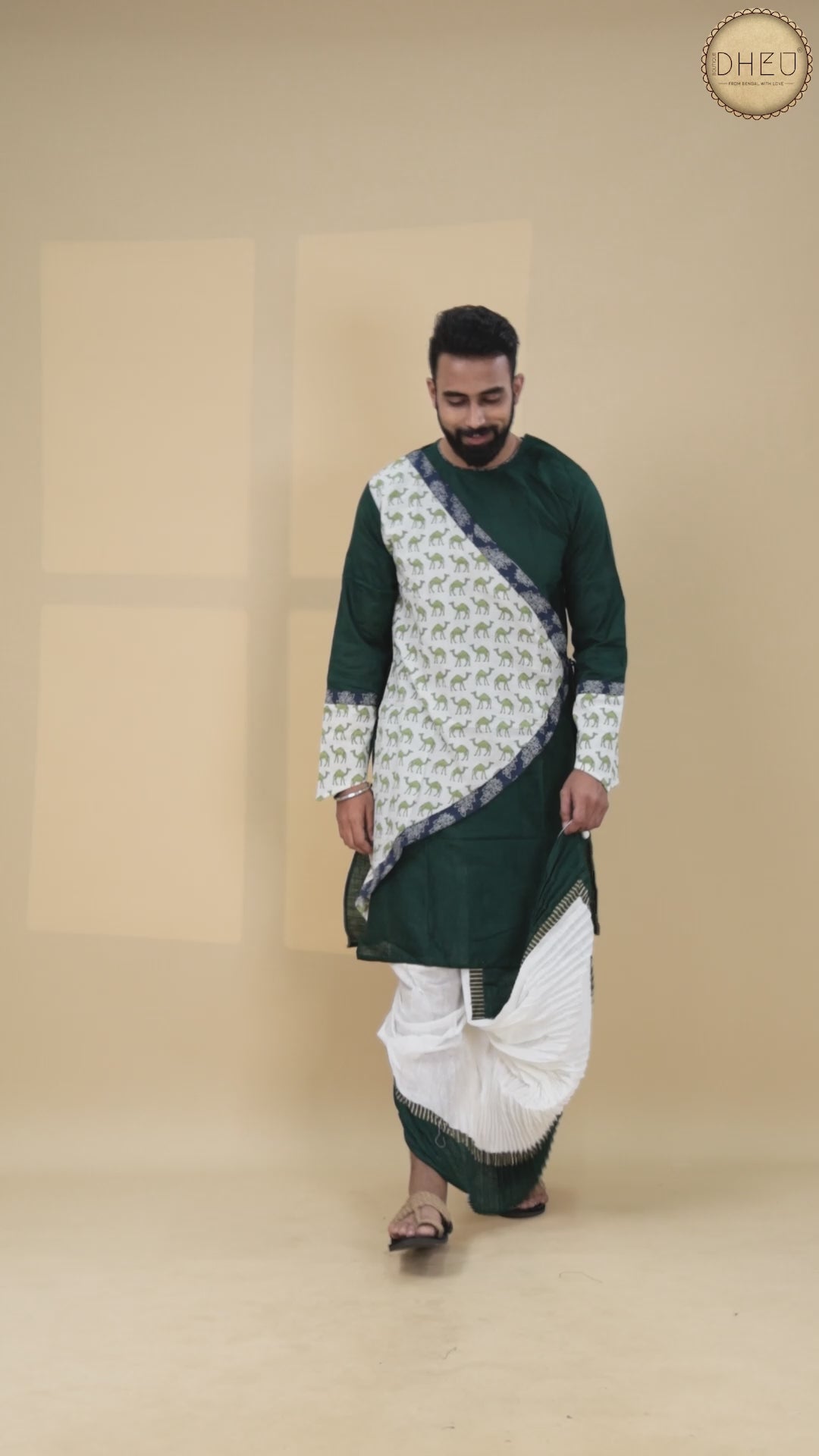 Dheu Exclusive Designer Kurta & Dhoti(Optional) Set