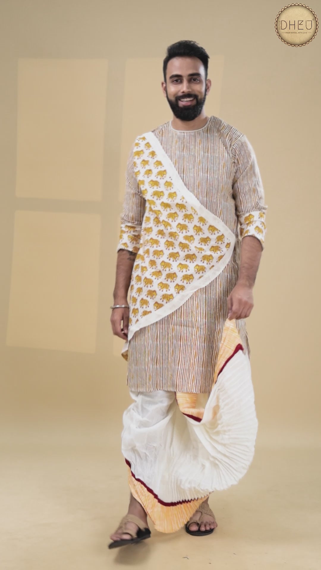 Dheu Exclusive Designer Kurta & Dhoti(Optional) Set