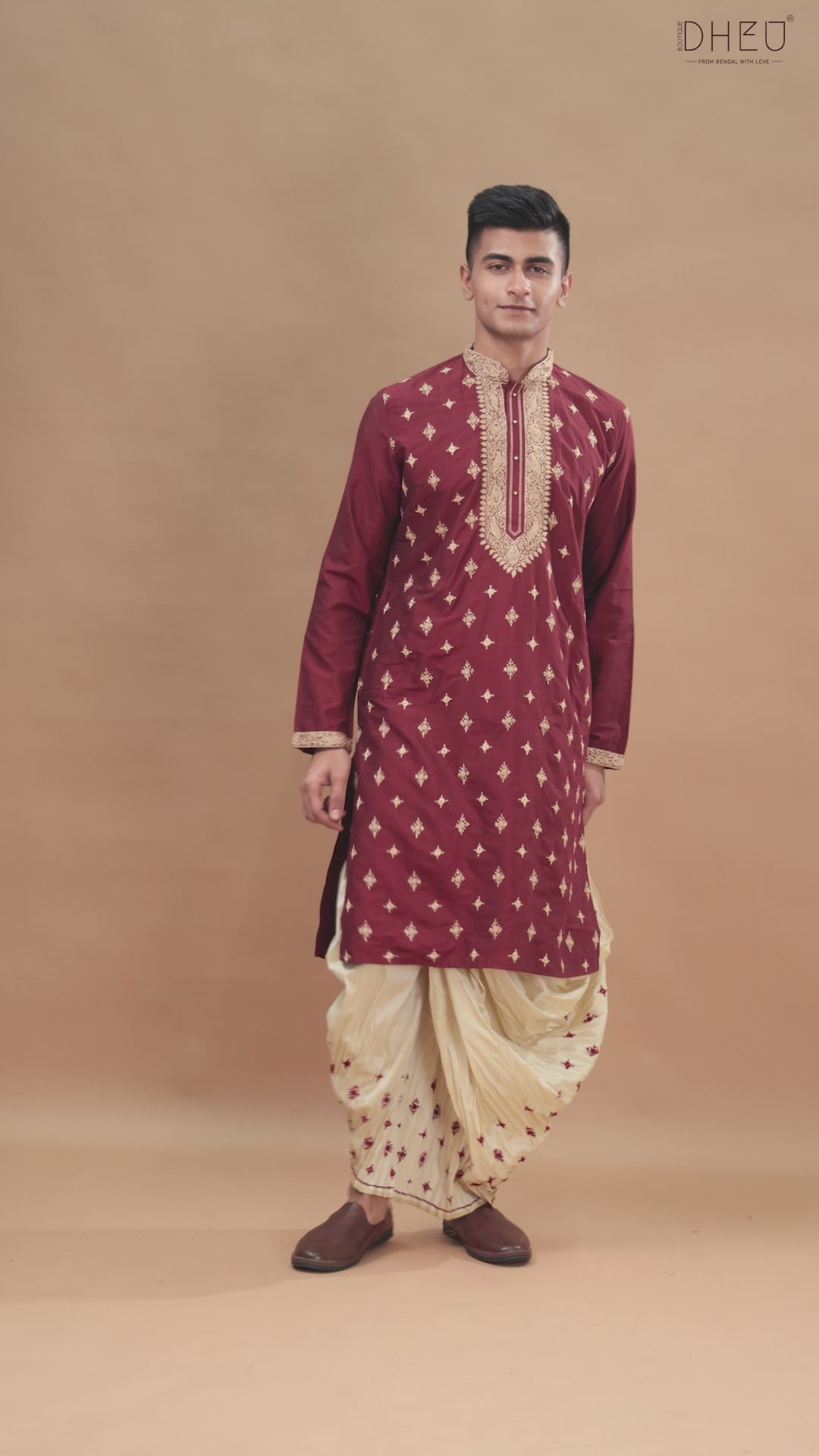 Exclusive Katan Silk Kurta & Dhoti Set