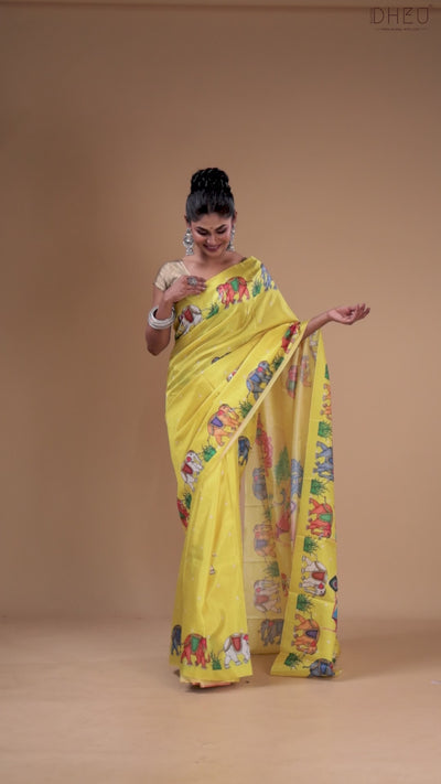 Digital Printed Silk Saree