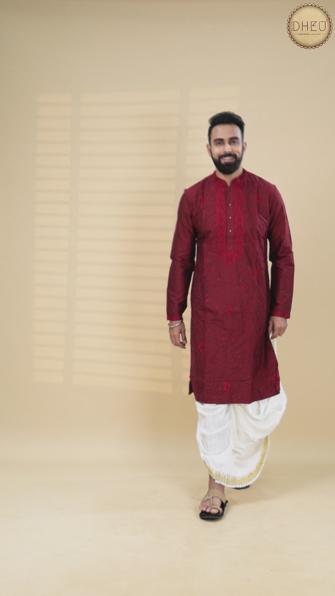 Exclusive Katan Silk Kurta & Dhoti(Optional) Set