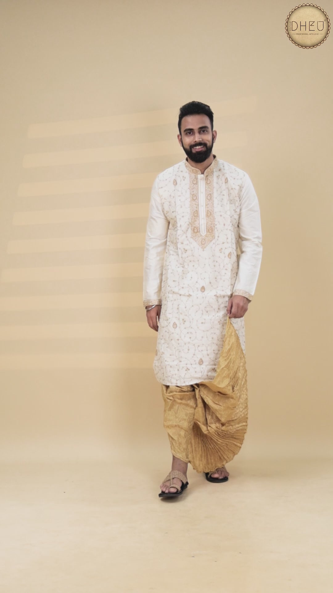 Exclusive Katan Silk Kurta & Dhoti(Optional) Set