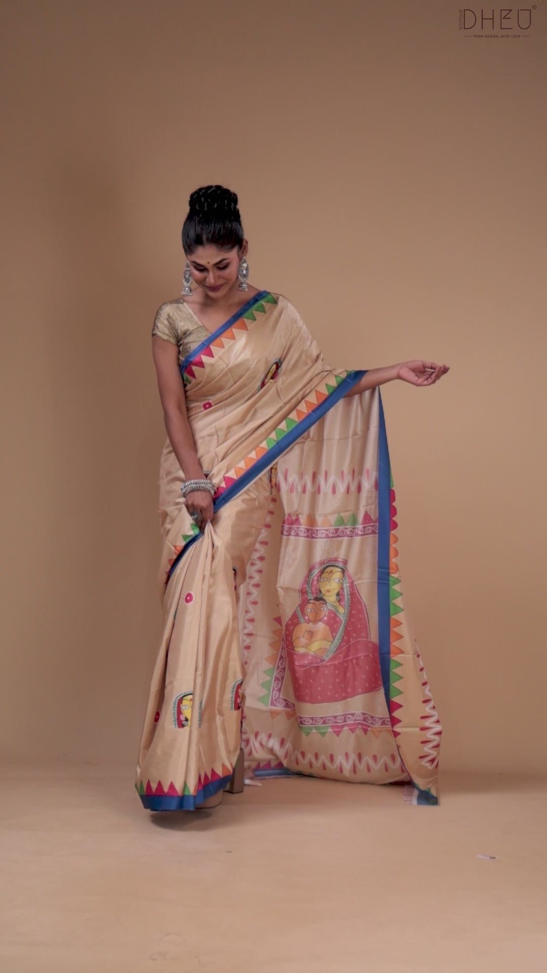 Digital Printed Silk Saree