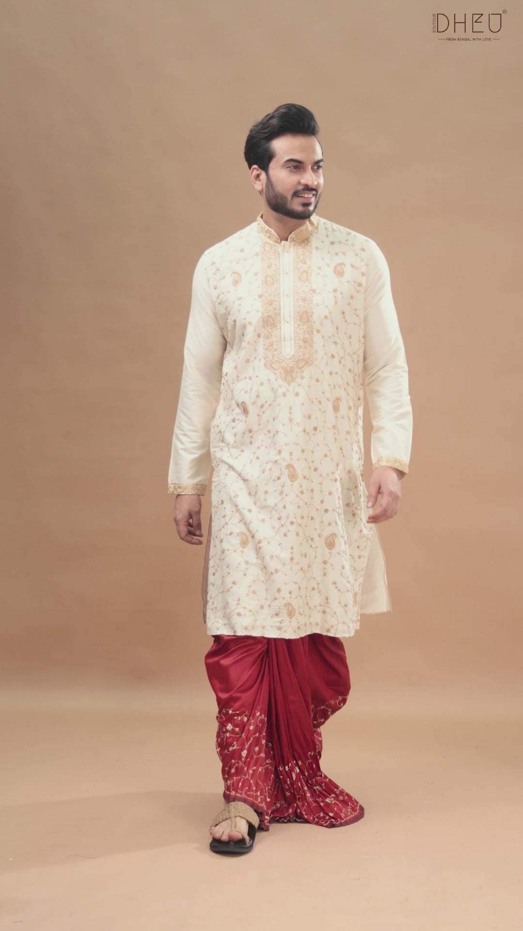 Exclusive Katan Silk Kurta & Dhoti(Optional) Set