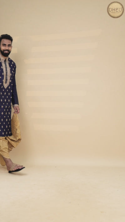 Exclusive Katan Silk Kurta & Dhoti(Optional) Set