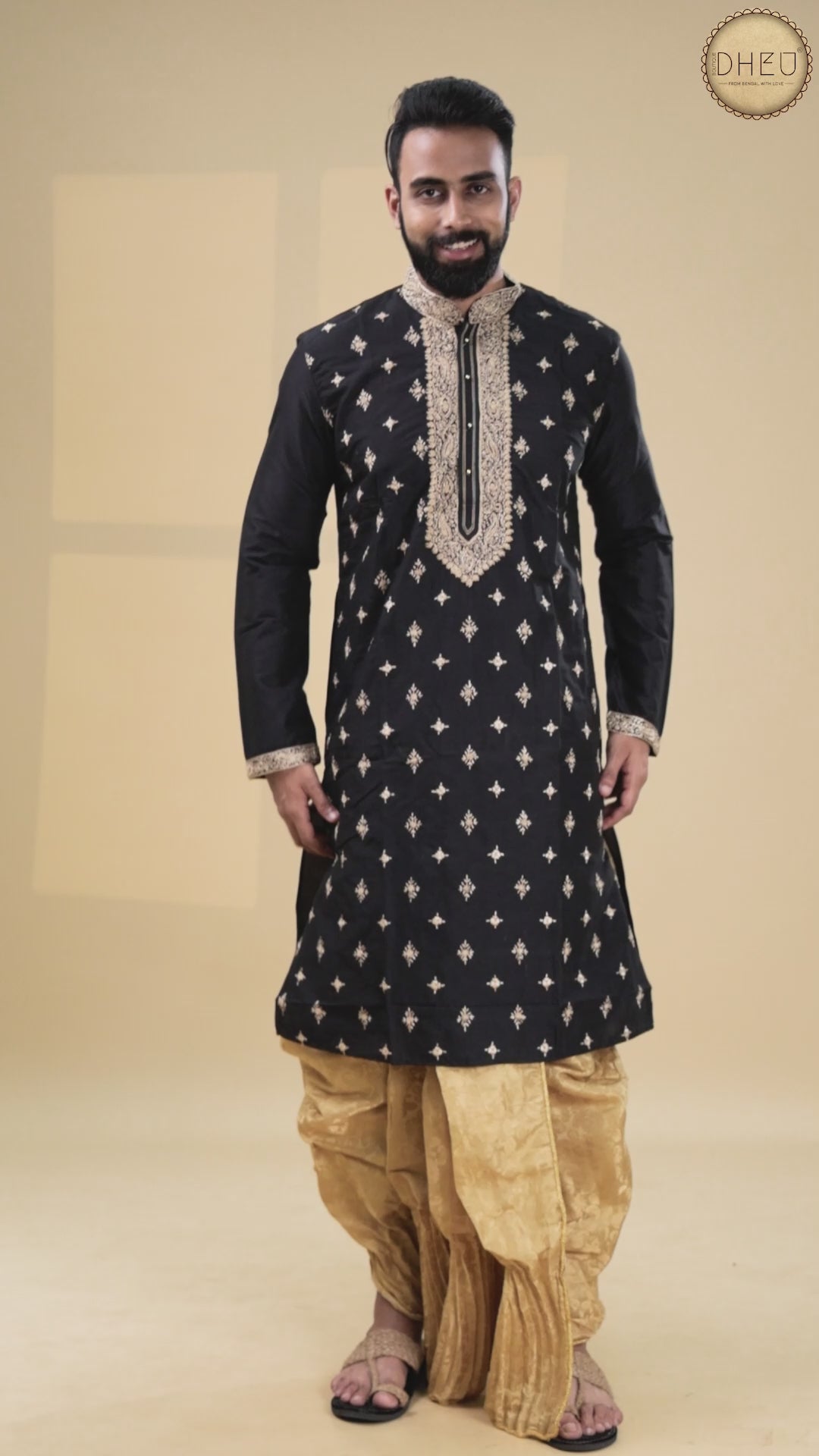 Exclusive Katan Silk Kurta & Dhoti(Optional) Set