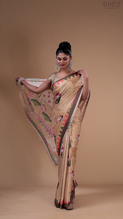 Digital Printed Silk Saree