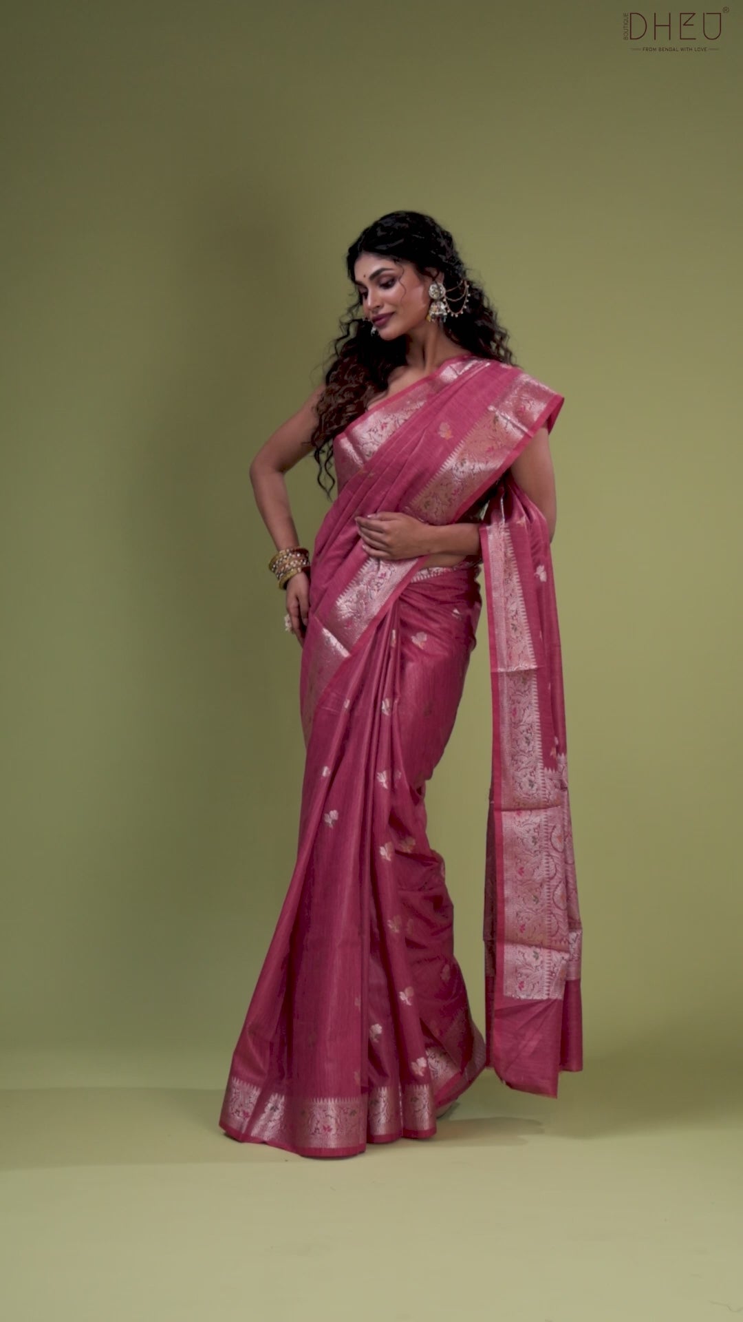 Minakari Muga Silk Saree