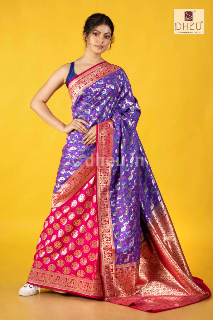 Banarasi Silk Sarees, Feature : Anti-Wrinkle, Shrink-Resistant, Occasion :  Bridal Wear, Festival Wear at Rs 1,200 / Piece in Surat