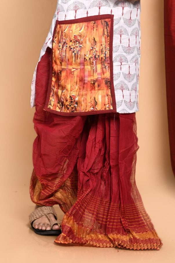 Bengali style dhoti hotsell