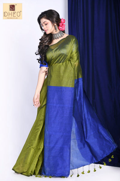 DESERT BLUEBELLS- Bengal Handloom Saree