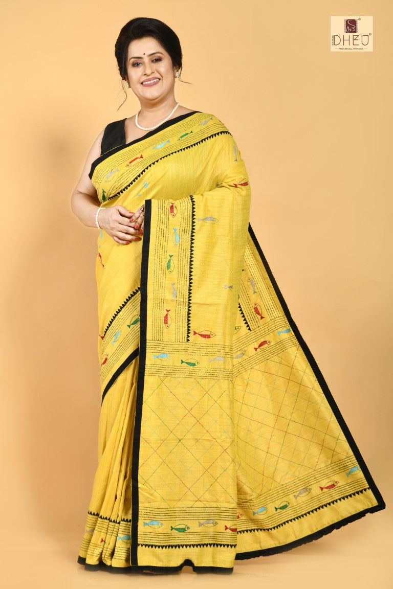 CHITOL MACHER MUITTHA- Exclusive Kantha Saree