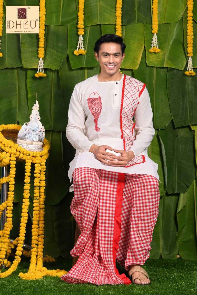 Notun Bor Dhoti Optional Kurta Full Set Dheu