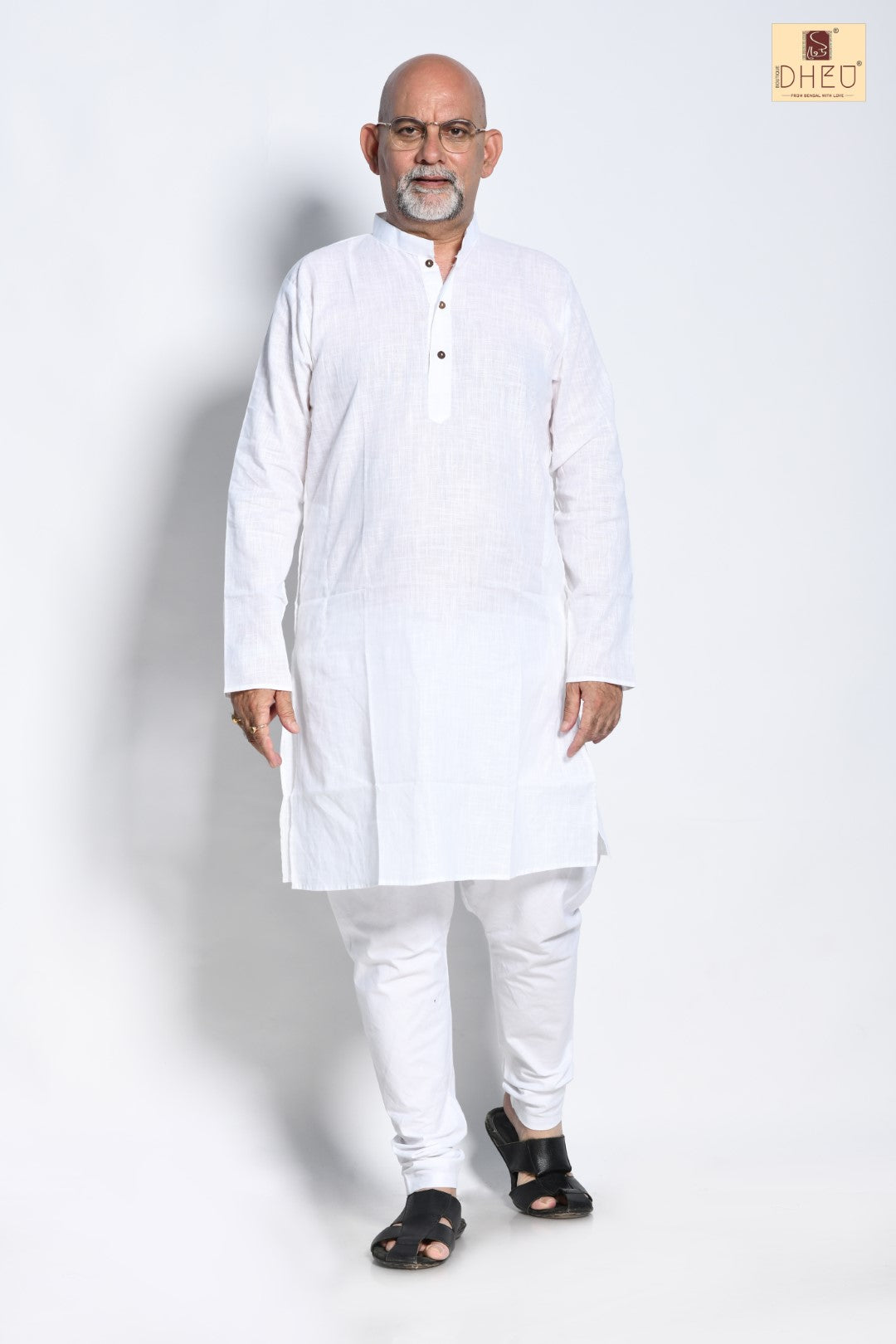 Pure white Dheu Cotton Kurta Dheu