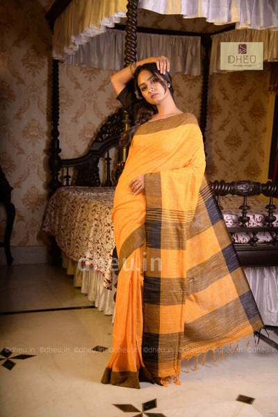 Jharna Khadi – Handloom pure Cotton Saree - Boutique Dheu