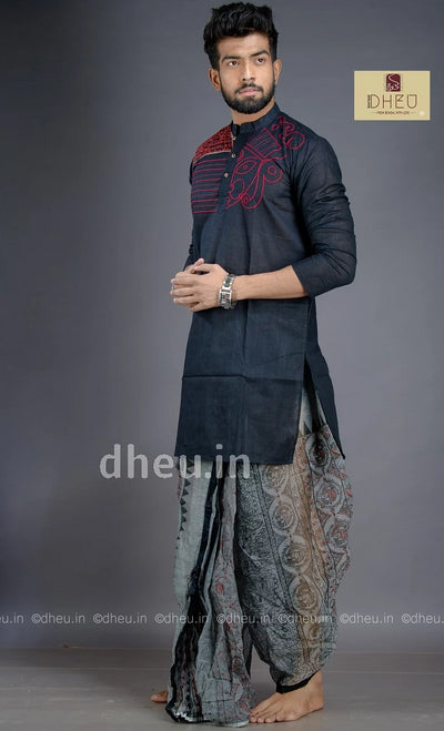 Durga -Designer  Dhoti Kurta Full Set - Boutique Dheu