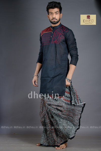 Durga -Designer  Dhoti Kurta Full Set - Boutique Dheu