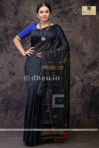 Handloom Silk Sequence Saree - Boutique Dheu