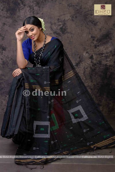 Handloom Silk Sequence Saree - Boutique Dheu